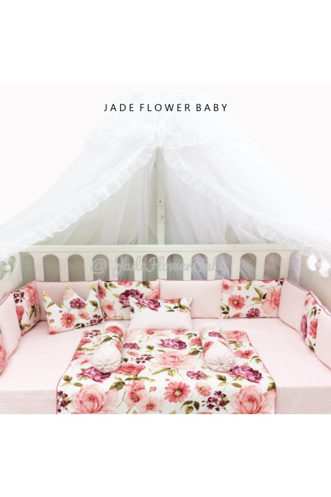 Baby Bumper Set - Elegant Rose